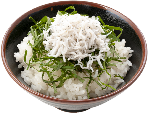Shirasu don (rice topped with whitebait)